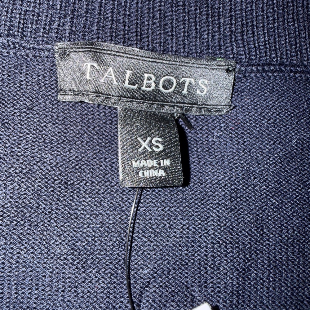 Talbots Women’s BNWT Cardigan XS Classic Peppy Knit Navy Red Stars 4th of July - Picture 3 of 7